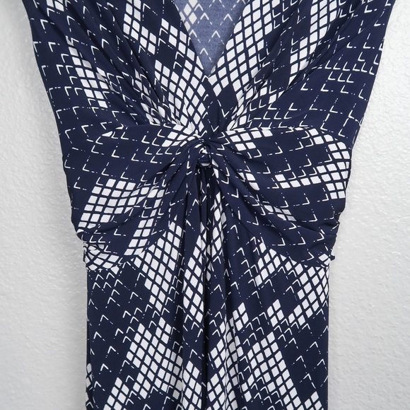 Eliza J Geometric Abstract Print Sleeveless Jersey Maxi Dress 4 - Picture 7 of 10